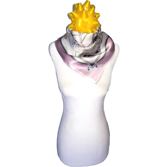 NWT Genuine 100% Mulberry Silk Satin Scarf 21"x21" Small Square Shawl 54031 - Picture 6 of 7